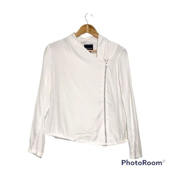 Trouvé white Moto 100% Modal‎ zipped jacket - Picture 1 of 8